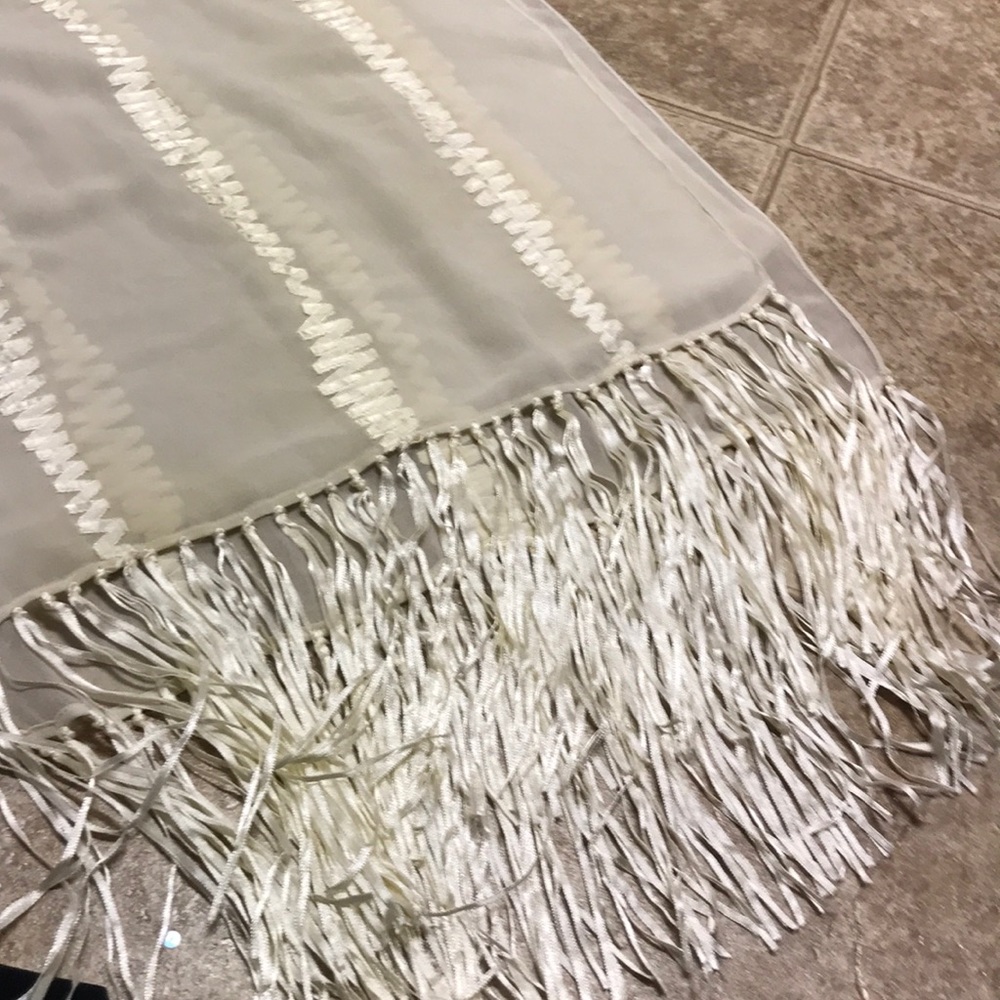 SATIN RIBBONED SCARF